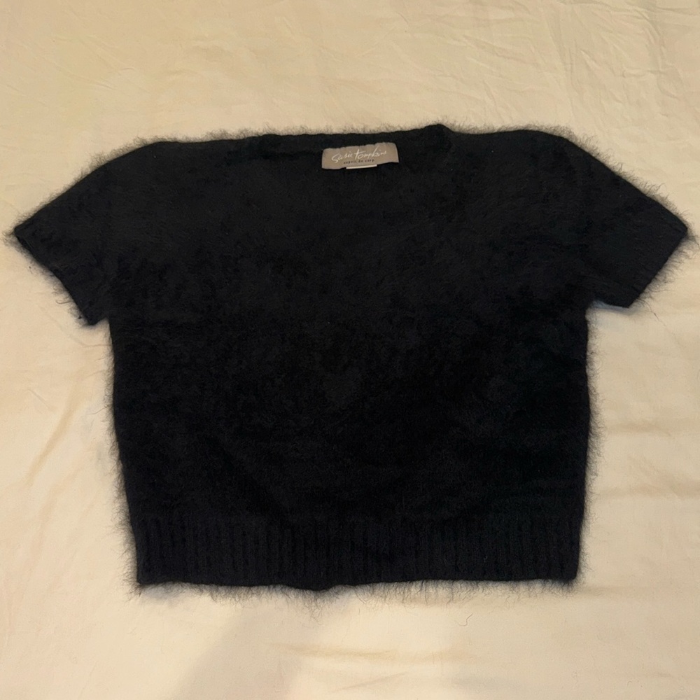 Women's Black Crop Bomber Jacket - Lightweight Suede Look